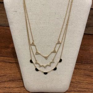 Stella & Dot Gold Pave Chevron Necklace